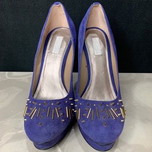 RACHEL Rachel Roy Purple Studded Heels 7.5